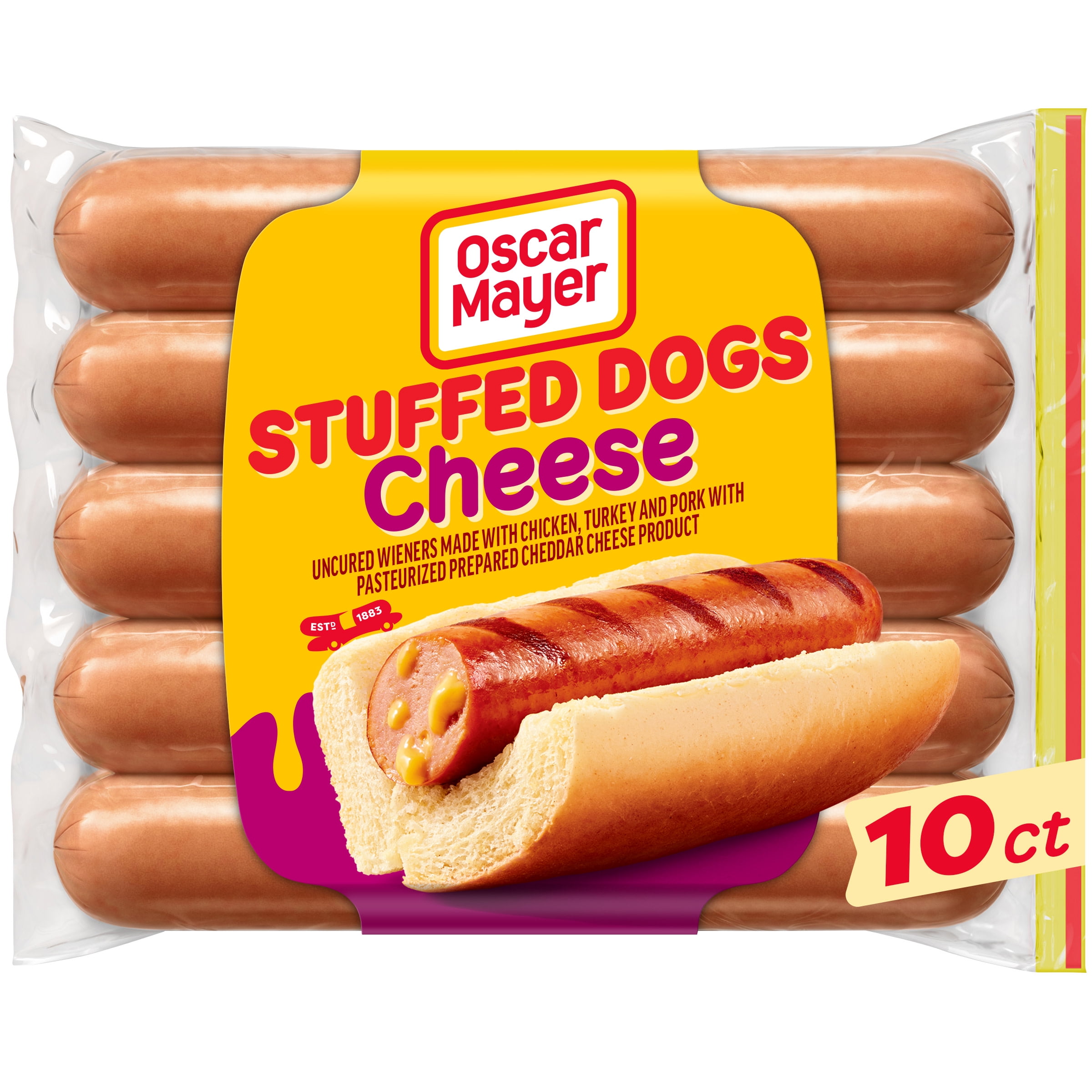 Oscar Mayer Uncured Cheese Hot Dogs, 10 ct. Pack - Walmart.com