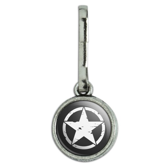 Oscar Mike On Mission Move Vintage Military Star Antiqued Charm Clothes Purse Suitcase Backpack Zipper Pull Aid