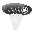 thumbnail image 1 of Oscar Mike On Mission Move Vintage Military Star Heart Love Cupcake Picks Toppers Decoration Set of 6, 1 of 6