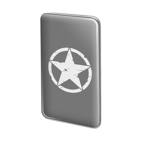 Oscar Mike On Mission Move Vintage Military Star Metal Rectangle Lapel Hat Pin Tie Tack Pinback