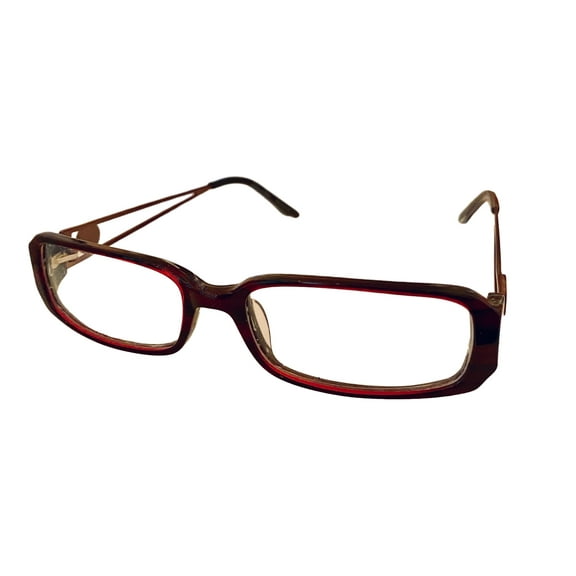 Oscar Ophthalmic Eyeglass Rectangle Plastic Full Frame 705 Red / Grey Horn 52mm