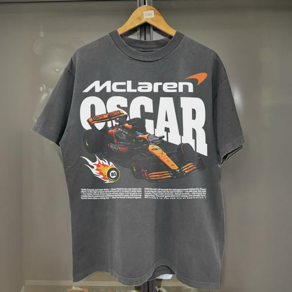 Oscar Piastri McLaren F1 Comfort Colors T-Shirt, Papaya Racing Graphic Tee, Formula One Driver, Grand Prix Fan, Piastri Supporter Gift