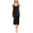 thumbnail image 1 of Oscar Rossa Women's Long Silk Nightgown 100% Silk Full Slip Chemise with Charming Lace, 1 of 11