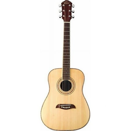 Oscar Schmidt 0.75 in. Natural Lefty Dreadnought Guitar - Left Hand