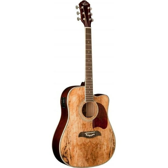 Oscar Schmidt  Acoustic & Electric Dreadnought Guitar Spalted Maple Top