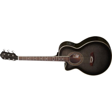 Oscar Schmidt Black Acoustic Electric Guitar