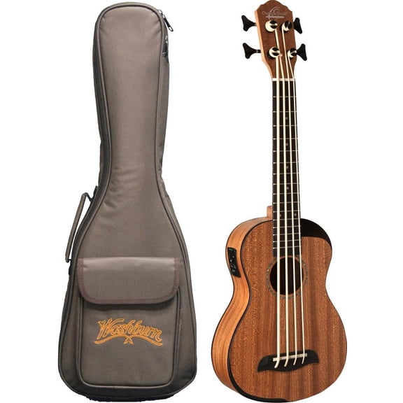 Oscar Schmidt Comfort Series Bass Ukulele, Mahogany Top, Back & Sides OUB200K