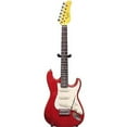 thumbnail image 1 of Oscar Schmidt Double Cutaway 3/4 Size Electric Guitar. Metallic Red, 1 of 2