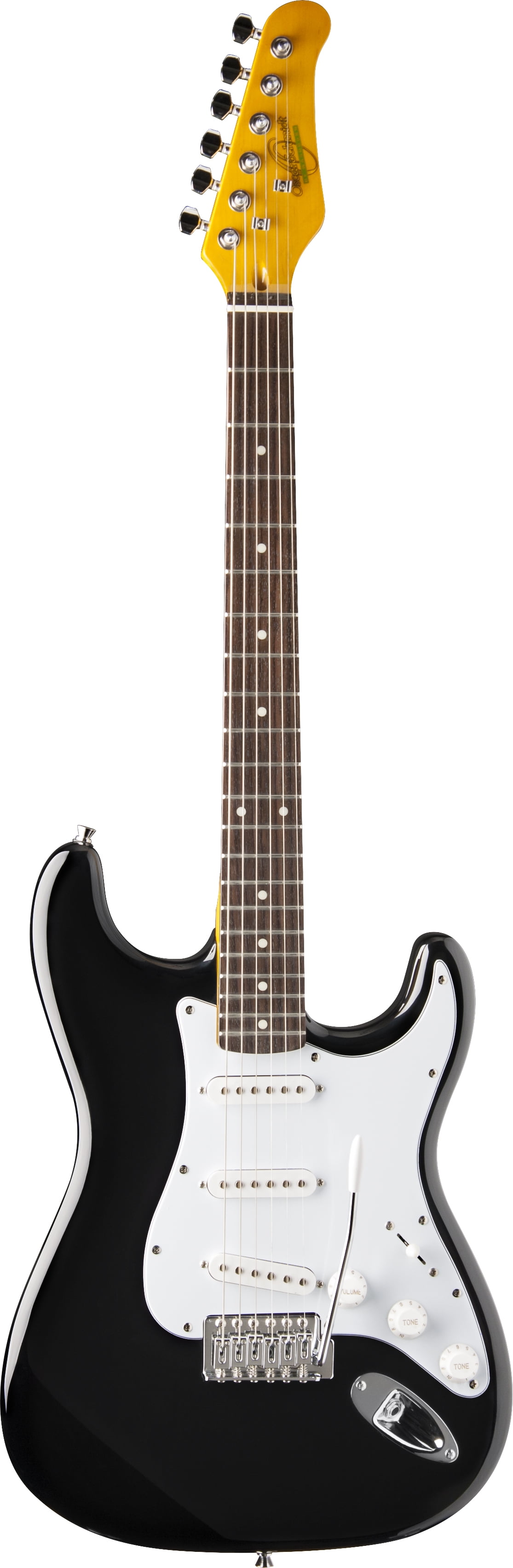 Oscar Schmidt Double Cutaway SSS Electric Guitar. Black