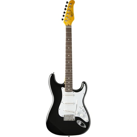Oscar Schmidt Double Cutaway SSS Electric Guitar. Black