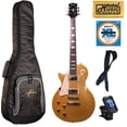 thumbnail image 1 of Oscar Schmidt LEFT HAND LP Style Electric Guitar, OE20GLH, Gold, Bag Bundle, 1 of 2