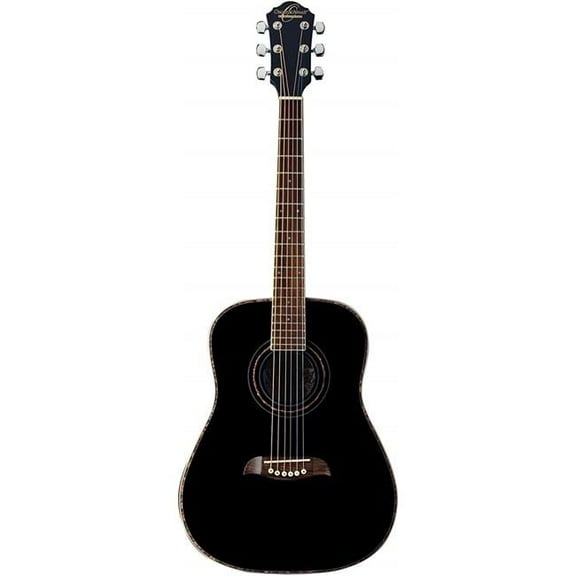 Oscar Schmidt OG1B 3/4 Size Dreadnought Acoustic Guitar. Black