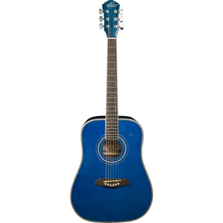 Oscar Schmidt OG1TBL 3/4 Size Dreadnought Acoustic Guitar (High Gloss Blue)