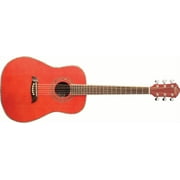 Oscar Schmidt OG1TR 3/4 Size Acoustic Guitar High Gloss Red