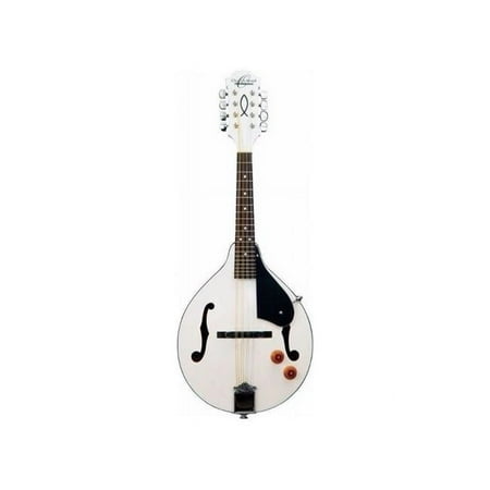 Oscar Schmidt OM10EWH-O-U Electric Mandolin A Style Guitar, White Finish