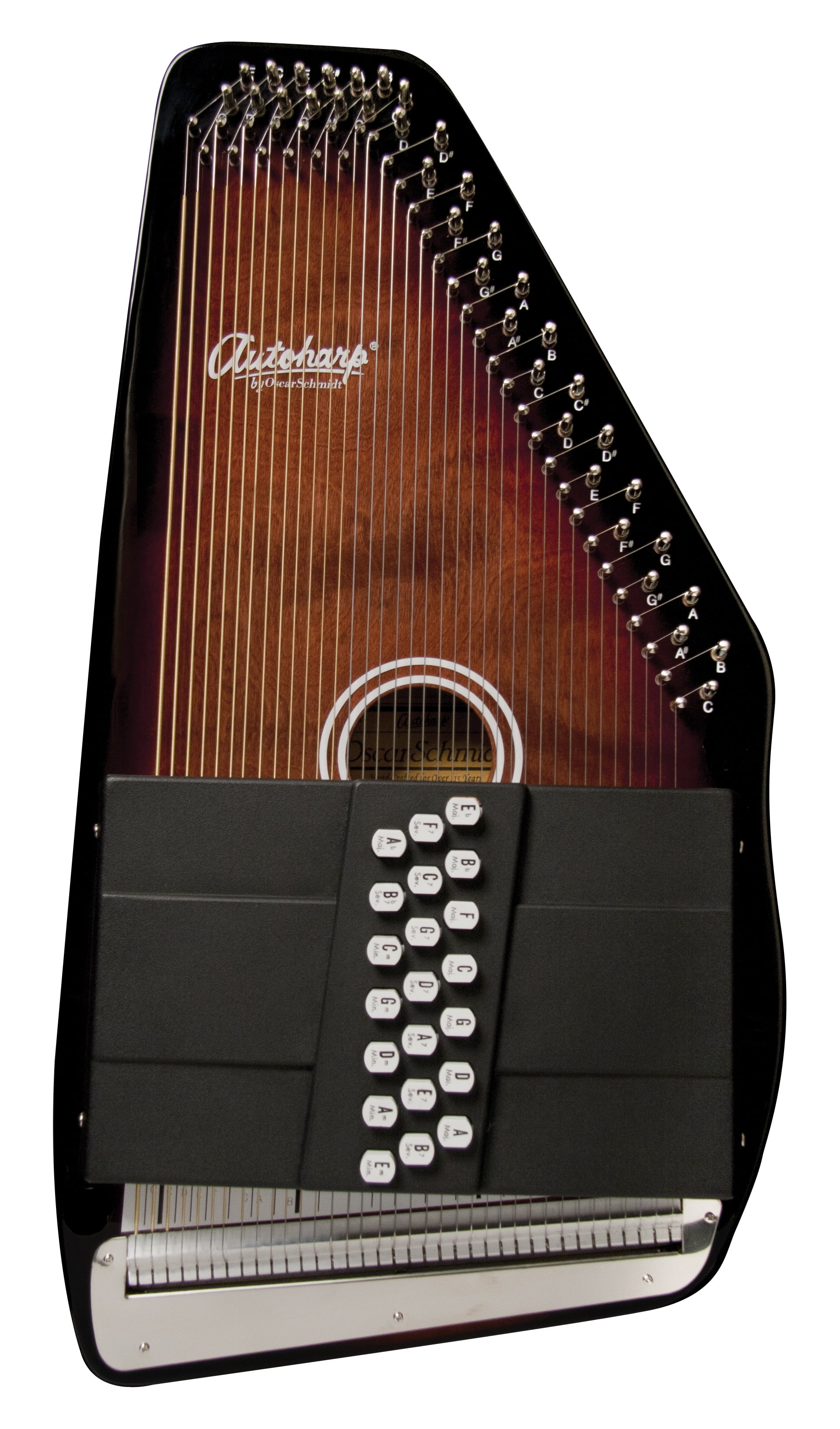 Oscar Schmidt OS21C 21 Chord Acoustic Auto Harp Tobacco Sunburst