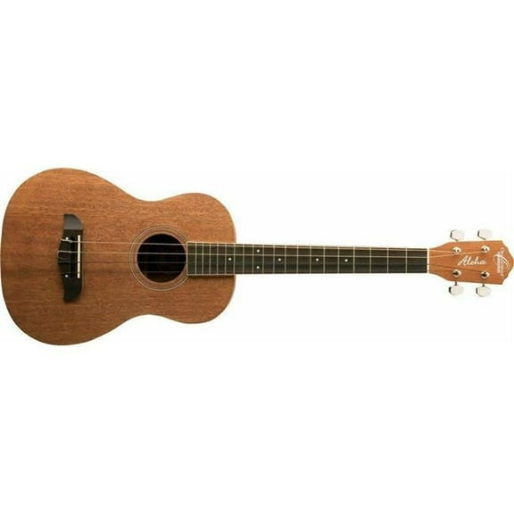 Oscar Schmidt OU52E-A-U All Mahogany Acoustic & Electric Baritone Size Ukulele, Natural