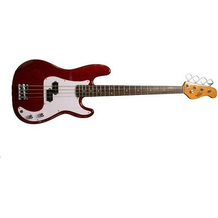 Oscar Schmidt Versatile Electric Bass Guitar - Trans Red - OSB-400C-TR