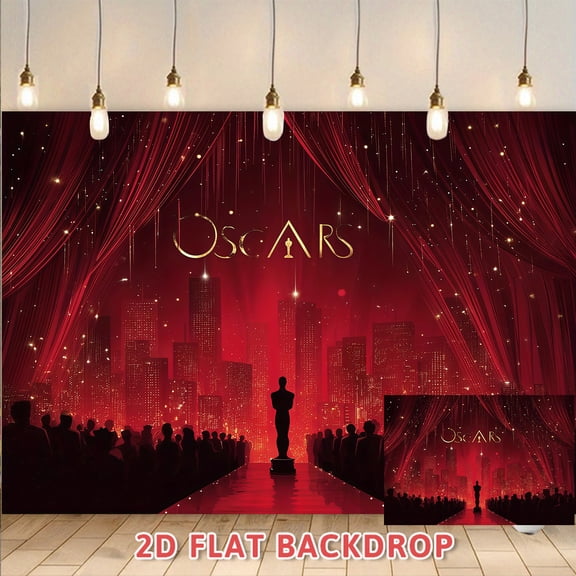 Oscar Themed Backdrop, Perfect for Award Ceremonies, Red Carpet Parties, High-End Dinners, Photography Sessions and Formal Event Decorations
