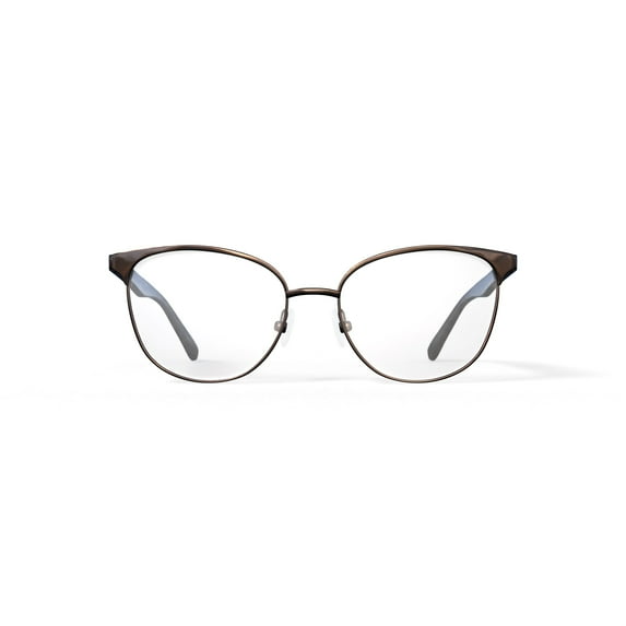 Oscar Women's OSL702 Round Prescription Eyeglasses with Case, Brown