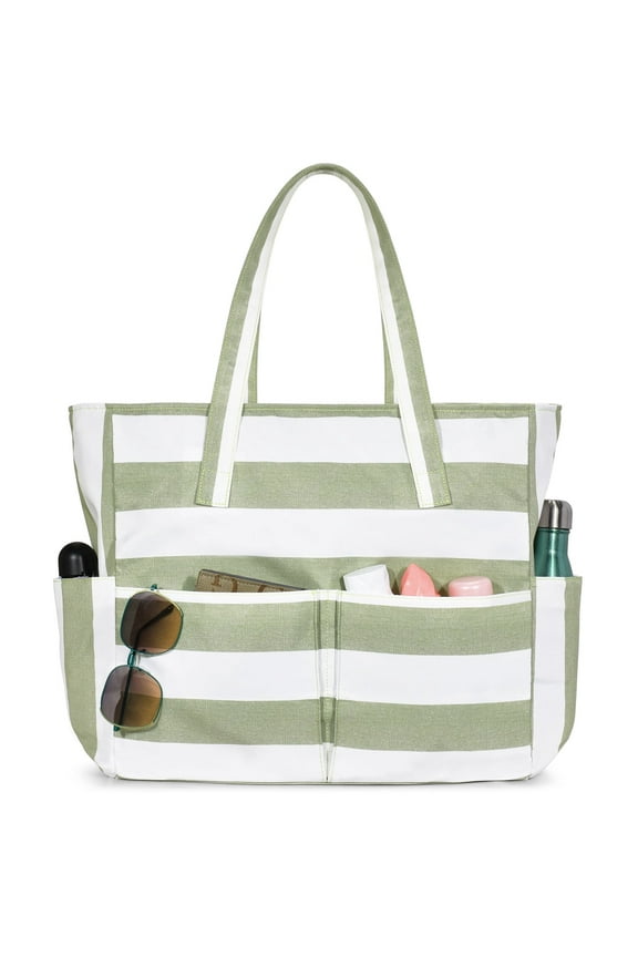 Beach Bags for Women, Beach Tote Bag Waterproof Sandproof Swim Pool Bag Large Capacity Beach Bag with Wet Pocket