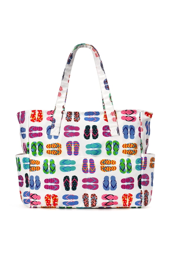 Beach Bags for Women, Beach Tote Bag Waterproof Sandproof Swim Pool Bag Large Capacity Beach Bag with Wet Pocket