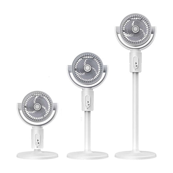 Oscillating Air Circulator Fan USB Rechargeable Floor Fan Remote Control Desktop Standing Fan Quiet Cooling Fan for Home Office