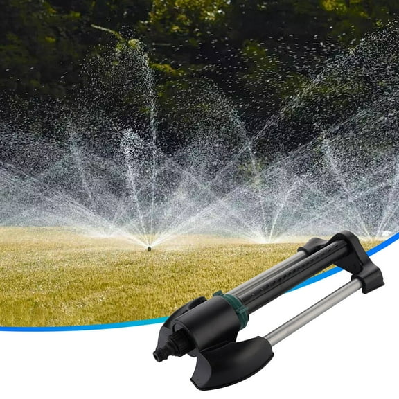Oscillating Garden Sprinkler for Lawn, Vegetable & Flower Beds | Wide-Angle Adjustable Spray | Automatic Irrigation System | 1 Sprinkler