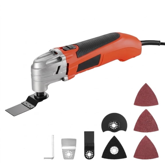 Oscillating Multitool Kit, 2.2 Amp 22,000 OPM Corded Electric Multi-Tool with 2.8 Swing Angle & 7 Accessories for Cutting, Sanding, Scraping