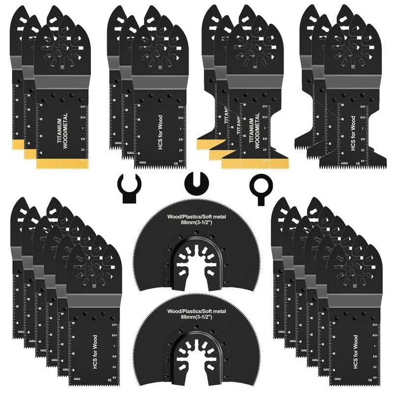 Snapklik.co : 24PCS Universal Wood Etal Oscillating Ultitool Quick