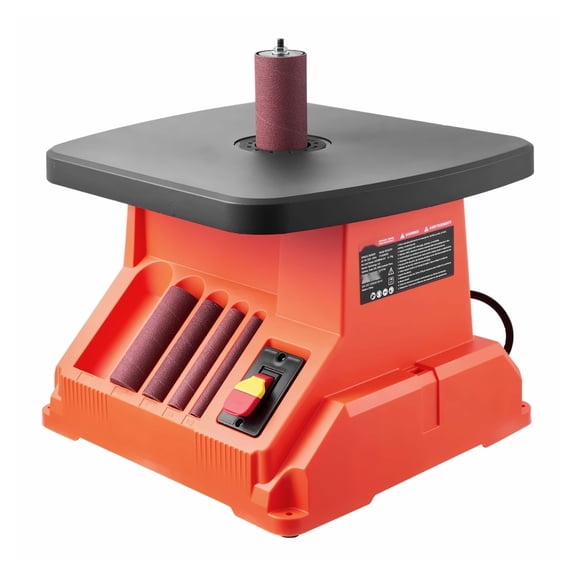 Oscillating Spindle Sander 2400RPM Benchtop - 6 Sleeves (1/2"-3") - Wide Worktable - Woodworking, Furniture Sanding, DIY Finishing