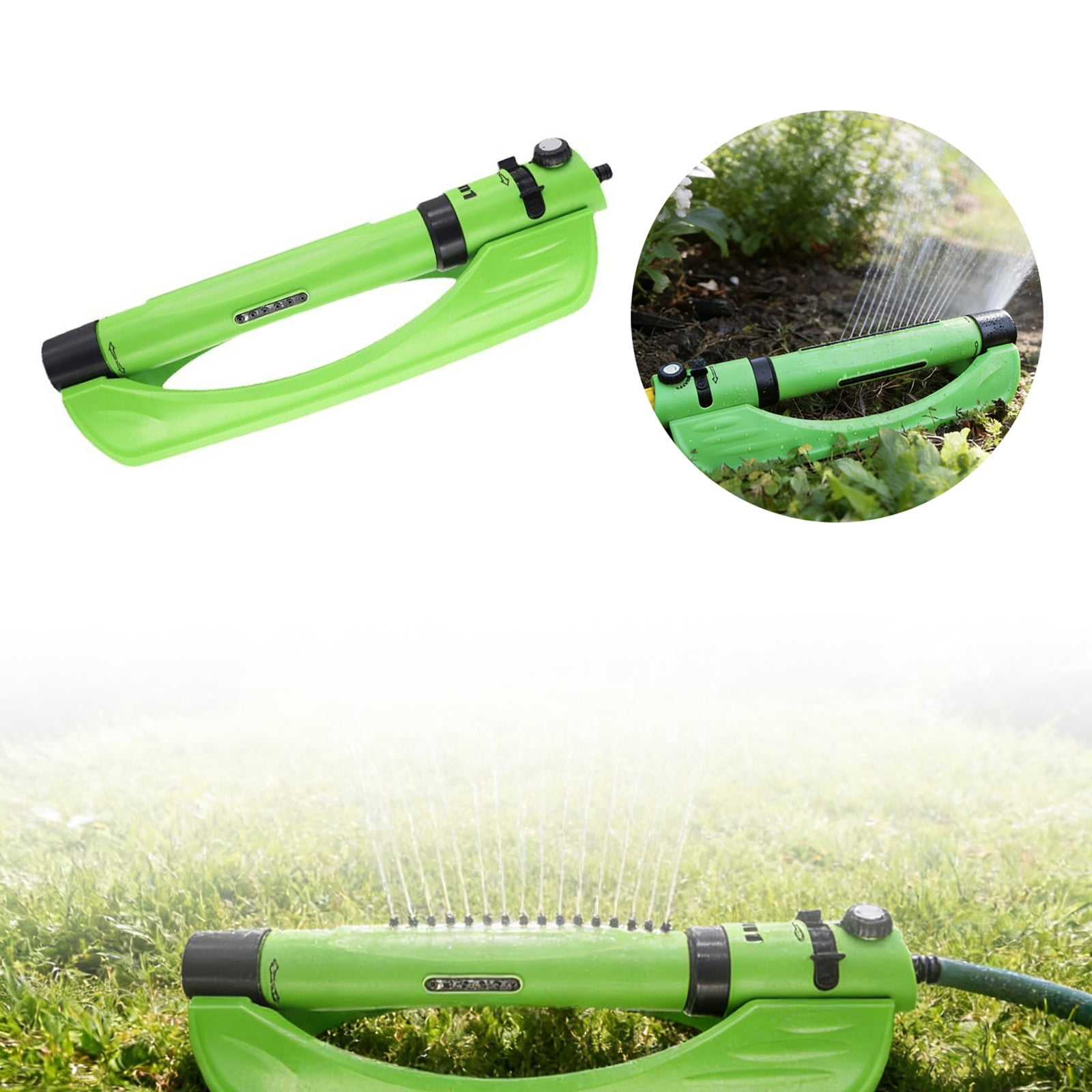 Oscillating Sprinkler for Garden and Lawn, 3 in 1 Adjustable Automatic Watering Tool with Anti Clog Nozzle, Rotatable Multi-Angle 360Â° Heavy Duty Irrigation for Outdoor Watering