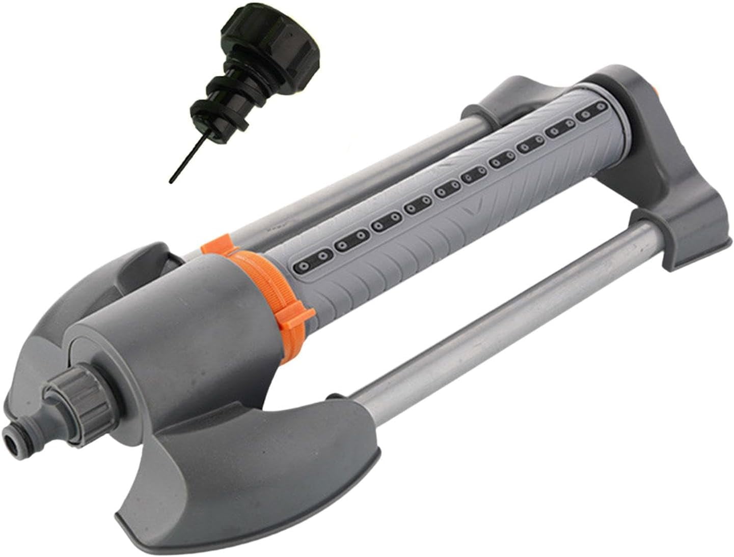 Oscillating Sprinkler Water Sprinkler, Improve Irrigation Efficiency, Water Saving Lawn Sprinkler Multifunctional for Garden, Gray 20 Holes