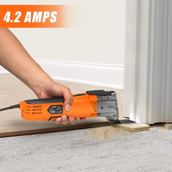 Oscillating Tool, 4.2 Amp Oscillating Multitool Kit with 5    Oscillation Angle, 6 Variable Speed, 31pcs Saw Accessories, Auxiliary Handle and Carrying Bag, ET-OM-500