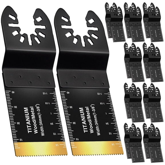 Oscillating Tool Blade Kit, 20PCS Universal Multitool Blades Multi Tools Titanium Blade for Wood Plastic Metal (20)