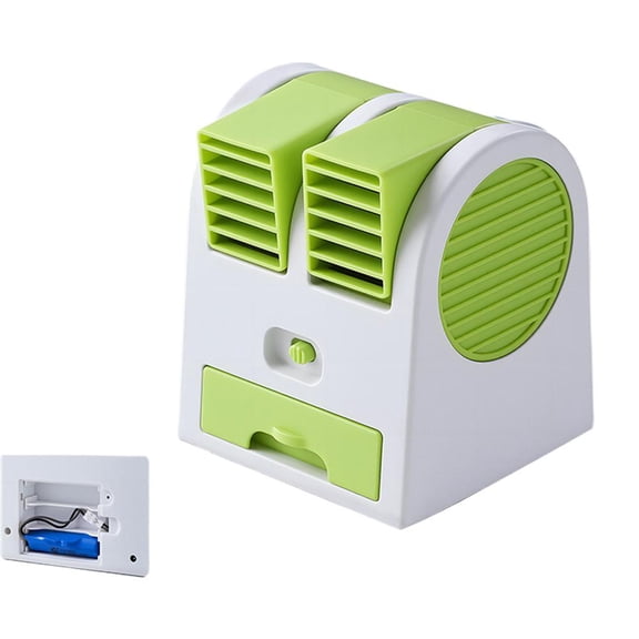 Oscillating Vintage Fan, TEC Ice Ceramic Cooling with LED Light Rechargeable Mini Fan for Outdoor, Camping, Summer