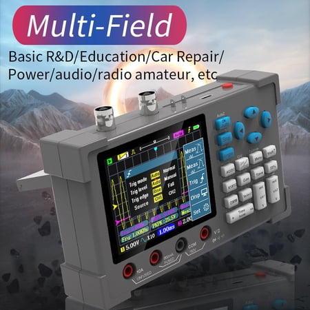 Oscilloscope,Dual Channel Oscillometer Display Oscope Meter Oscillometer With Save Oscope Meter Handheld Rate Dual Channel 3.2inch Ips Display Handheld 120mhz 250msa/s Hxber 3in1 With -