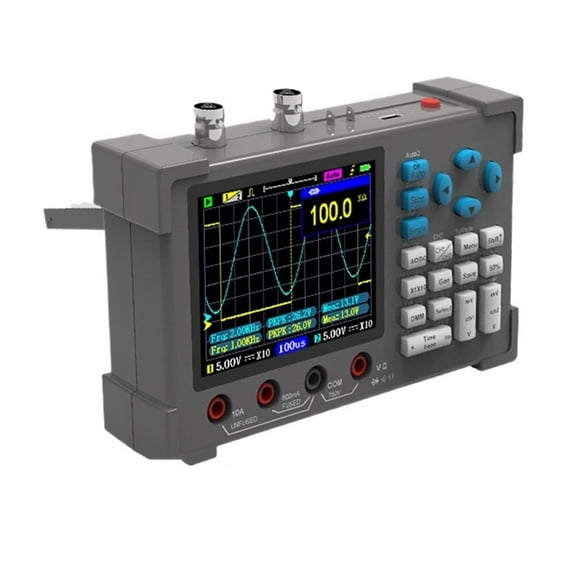 Oscilloscope Multimeter Signal Generator 3.2inch IPS Handheld Oscilloscope 120Mhz 250MSa/s Dual Channel Oscillometer ,Easy to Use