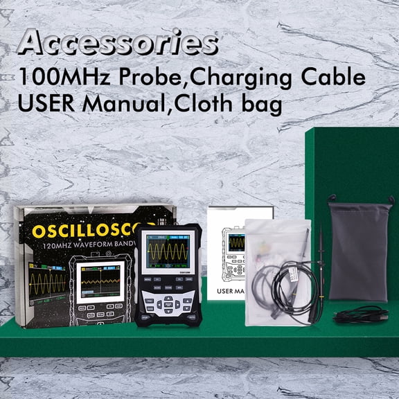 Oscilloscope,With Tft Color 120mhz 500msa/s 320x240 Definition 2.4 Ds0120m 320x240 Inch Tft 500msa/s Rate Color Screen 2 4 Screen 120mhz 320x240 Screen Professional Tool 2.4 Inch Les Tft 4