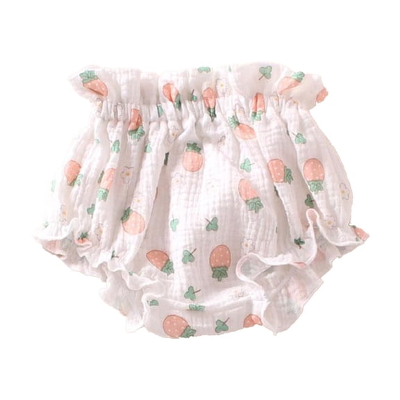 Oscscso Baby Girls Diaper Covers Ruffled Bloomers, Cute Prints Toddler Girls Panties Comfortable Briefs Underwear Shorts