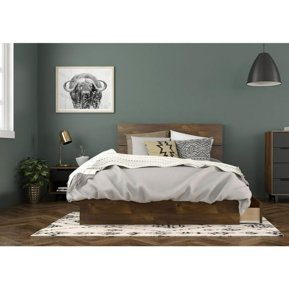Oscuro 3 Piece Full Size Bedroom Set Truffle & Black