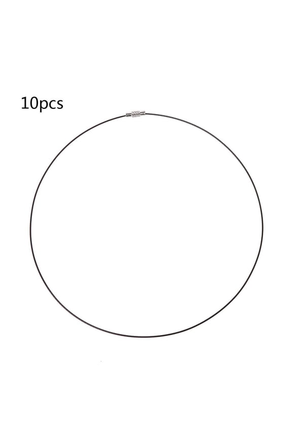 10 Strands 18-inch (46 cm) Steel Wire Necklace Rope Memory Jewelry Line