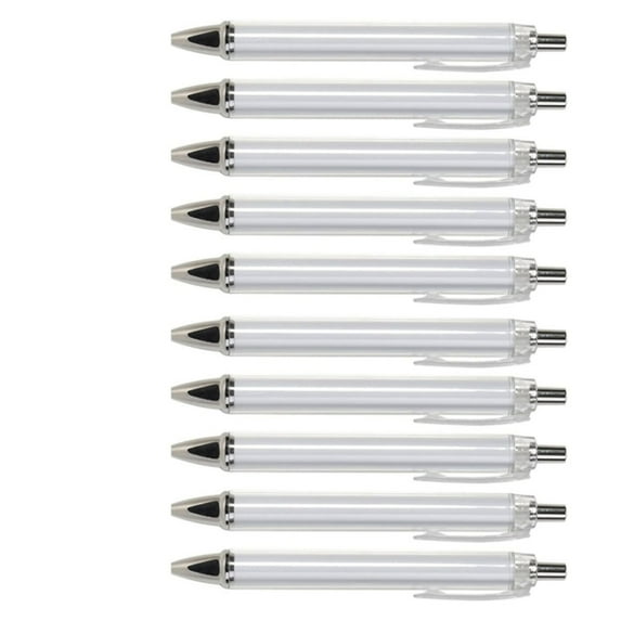 Osdhezcn 10Pcs Retractable Ballpoint Pen for Heat Transfer Printing Sublimation Pen Heat Transfer Ballpoint Pen for Student