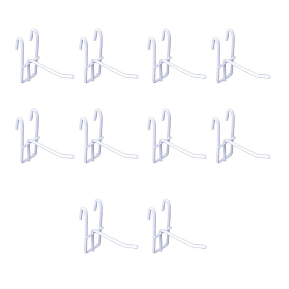 Osdhezcn 10Pcs Versatile Pegboard Hooks Grid Wall Mesh Retail Display Shop Peg Goods Shelf Minimalist Panel Pegboard Hooks