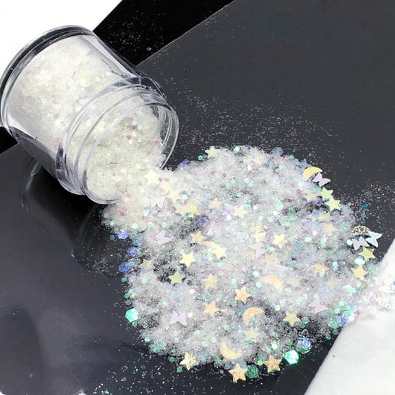 Osdhezcn 10ml/Box Holographic Heart Star Shape Sequins Colorful Bright Sparkling Glitters