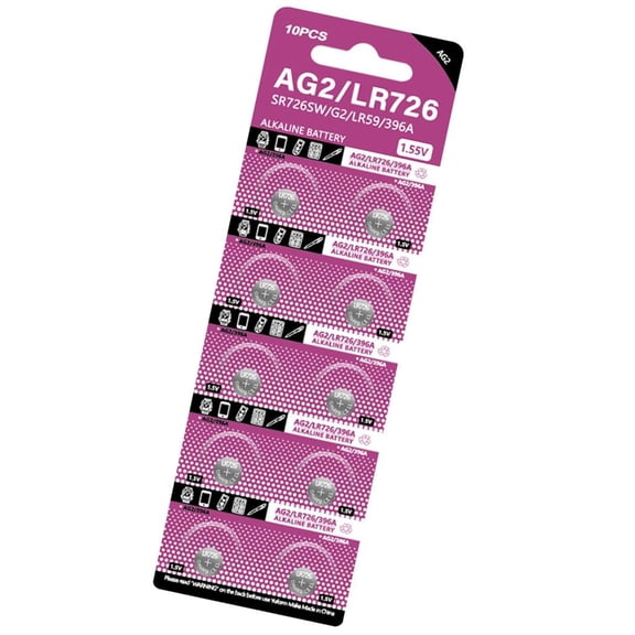 Osdhezcn 10pcs/sheet AG2 LR726 Button Cell Batteries 1.5V Alkaline Long Time Power Supply for Toy Remote Controls Calculators