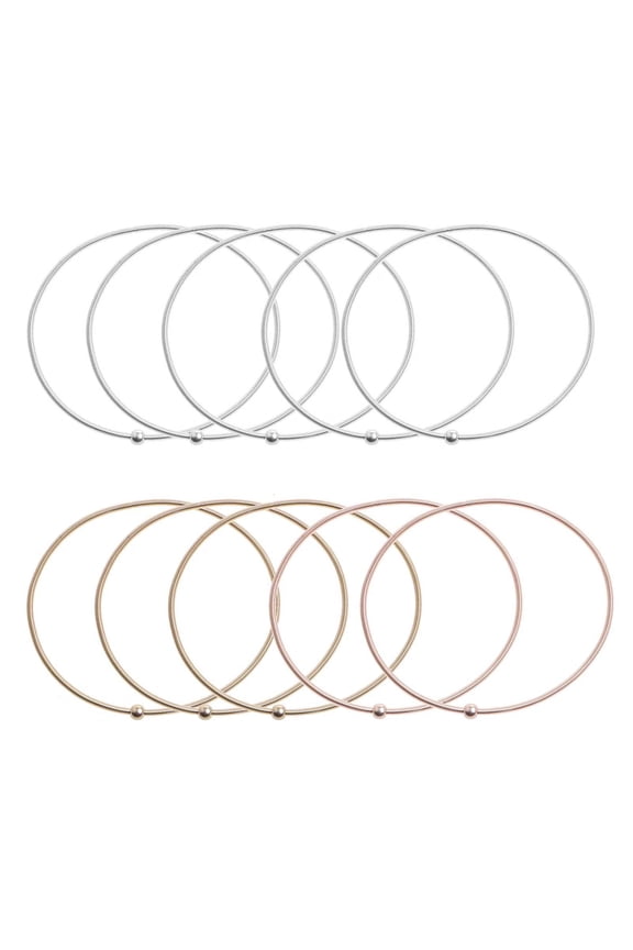 10x Guitar String Bracelets Rose Gold Metal Bangle Bracelets Stackable Bracelets for Women Girl Jewelry Gifts Unisex