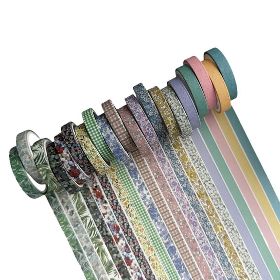 Osdhezcn 20 Roll Washis Tape Retro Crafting Tape Decorative Tape for Gift Warpping
