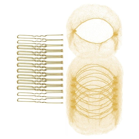 Osdhezcn 20Pcs 60cm Invisible Hair Net And 40Pcs U Pins For Ballet And Everyday Use