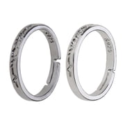 Osdhezcn 2Pcs Fashion Friendship Ring Long Distance Adjust for Couple Lovers Friends Gay